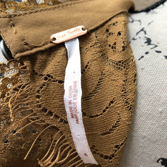 Free People gold lace dress. - Picture 6 of 6